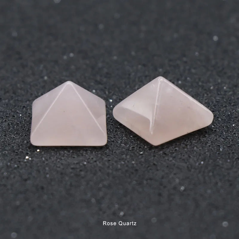 Huiying Natural Rose Quartz Pyramid Crystal Determined Polished Stones Crafts