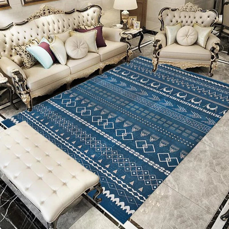 Decorative Home Usage Machine Made Furry Rug Carpet Non Woven Backing Printed Area Rug