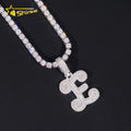 Hot Sale Initial Pendant Moissanite Diamond Letters Iced Out  Fine Jewelry Factory Directly Hot Sale Hip Hop Pendant
