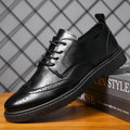 Fashion Men's Retro Business Leather Shoes Man's Casual Boardinjg Shoes Male Driving Walking Working Shoes Waterproof Sneakers