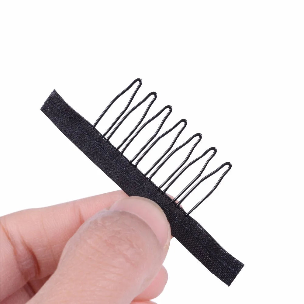 Factory 7 Teeth Stainless Steel Wig Combs for Wig Caps  Supply Wig Clips for Hair Extensions