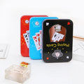 Factory Custom Black Red Rose Plastic Deck PVC Waterproof Poker Playing Cards with Tin Box