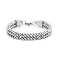Non Tarnish Stainless Steel Chunky Black Man Franco Chain Bracelet