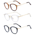 Trend Metal Anti Blue Light Blocking Computer Oval Round Elegant Women Glasses with Logo Customized Eyeglasses