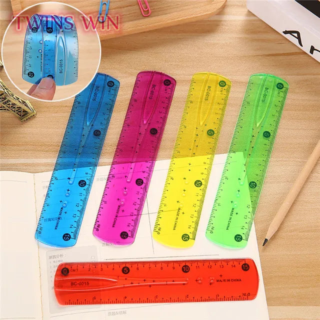 Chinese 20cm 8 Inch Transparent clear Soft PVC Flexible Ruler Funny Stationery 282