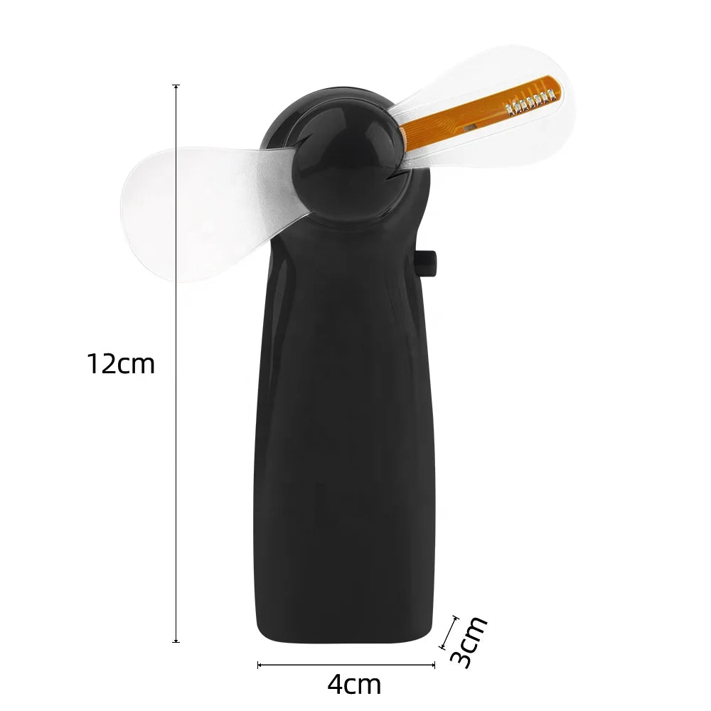 New Portable LED Message Fan Customized Text Display Flower Shape AAA Battery Easy Carry Outdoor Night Light for Brand Promotion