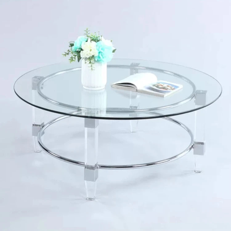 Splendid 42'' Round Acrylic Dining Table Thoroughly Modern Coffee Table for Living Room Home Furniture