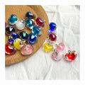 Diy Jewelry Findings Component Hook Charms Gold Silver Rings Plated Christmas Necklace Earrings Handmade Acrylic Heart Pendant
