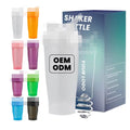 Customized Sports Protein Shaker Bottle With Powder Storage Container Mixer Shaker Cup Gym Water Bottles With Wire Whisk Balls
