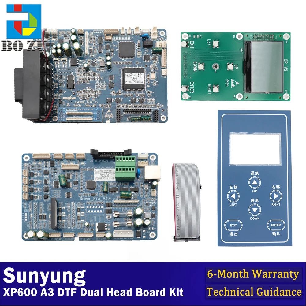 Senyang XP600 A3 DTF Printer Board Kit Sunyung XP 600 Double Head Board Set for 30cm Heat Transfer Printing Machine