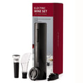 Wine Gadget Accessories Rechargeable Red Electric Corkscrew Wine Opener Gift Set With Vacuum Stopper