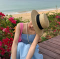 2026 Summer Straw Hat Lady UV Protection Travel Boater Sombreros Chapeau Women Lady Children Summer Kids Natural Raffia Hats