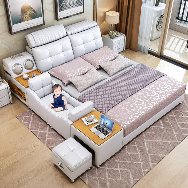 Bedroom Sets Complete Leather White Modern Doors king Size Modern Luxury Children's Queen Size Furniture Set Bedroom