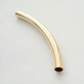 Curved Beads Tube Beads Gold Filled Findings for Jewelry Making Bulk Smooth Hole: 2.5mm