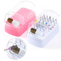 16/30/48/100 Holes Cutters Stand Container Nail Drill Bit Holder Case Manicure Organizer Empty Storage Box Nails Accessories