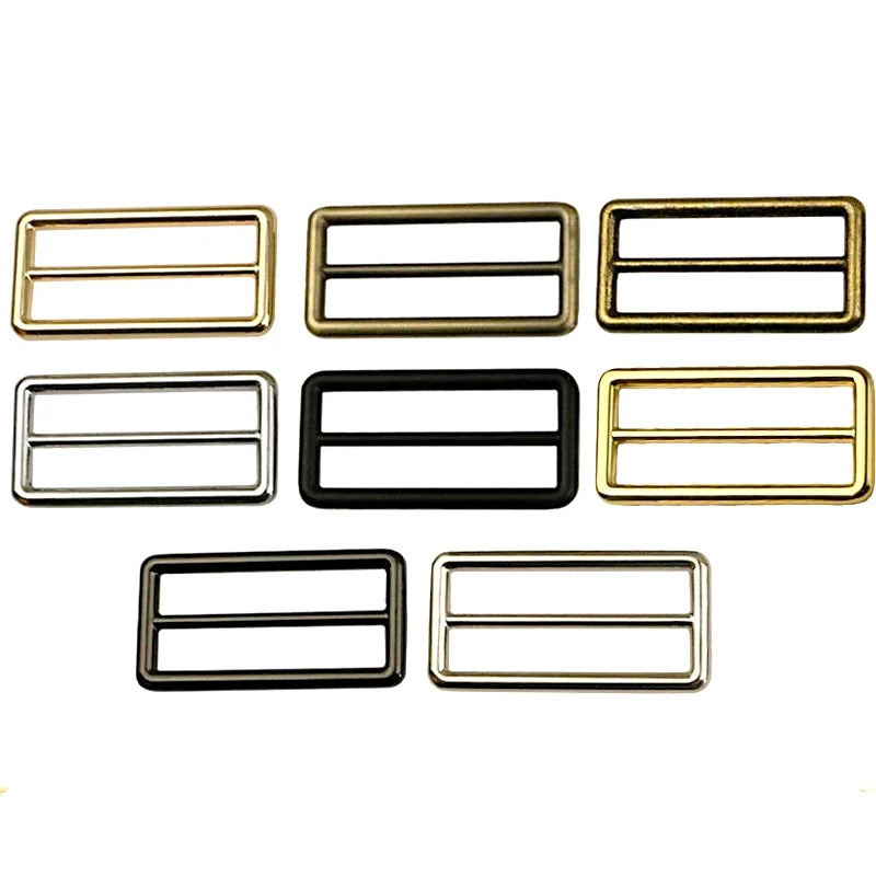 Metal Adjuster Slide Buckle Purse Strap Tri-Glide Buckle Belt Keeper Ladder Lock Rectangle DIY Bag Clothing Accessory Hardware