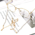 New Handmade Metal Women's Gold/Silver Pearl Sunglasses & Eye Glass Chain 70-75cm Length Custom OEM Logo Option