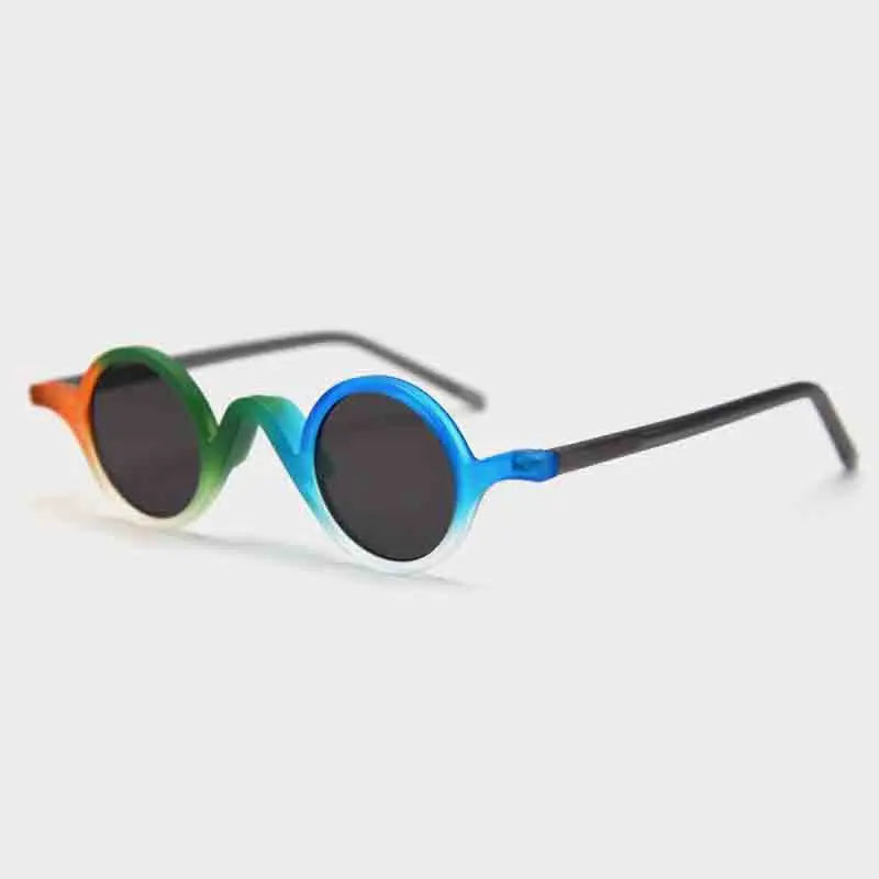 Fashion Small Frame Tr90 Men's Sunglasses Uv400 2025 Wholesale Trendy Luxury Glasses Round Sunglasses
