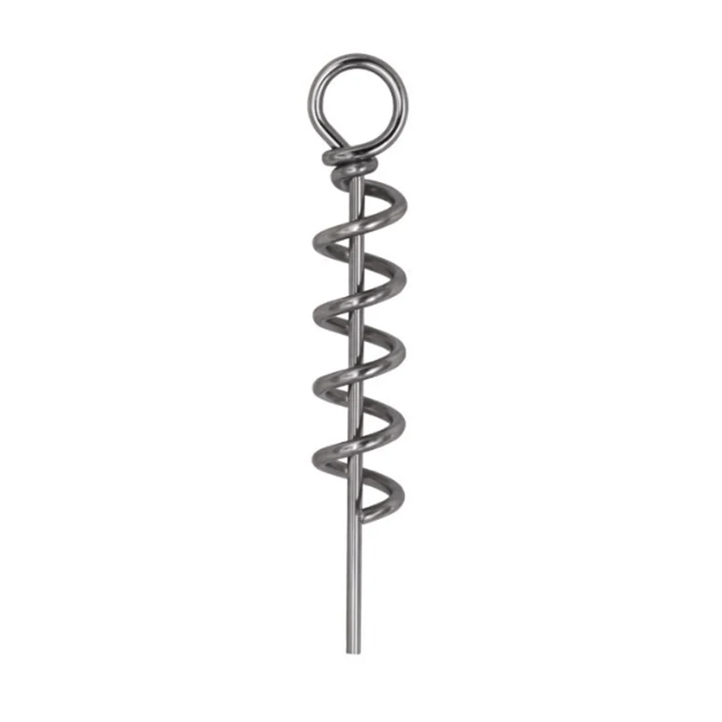 Sea Fishing Stainless Steel Wire Spring Lock Pin Connector Twist Lock Fishing Screw Needle Soft Lure Bait Fishing Accessories