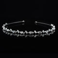 Rhinestones Crystal Wedding Tiara Headband Bridal Princess Crown Hair Accessories Bridesmaids Women Headband Hair Band 2 Piece
