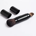 Black Synthetic Hair Retractable Travel Foundation Double Ended Wholesale Private Label Professional Custom Single Makeup Brush