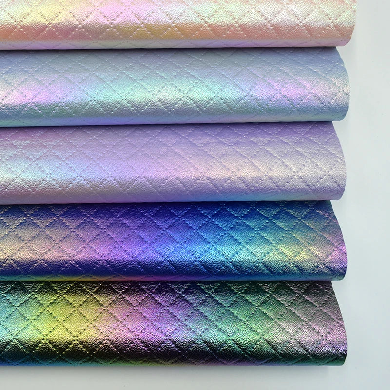 Embroidery PVC Faux Leather Square Stitch Design Stain Repellent Fabric Handbags Make-up Cases Home Textiles Shoes Cars Sofas