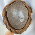 Invisible Hairline  Men Toupee 0.06mm Super Thin Skin V-loop Knotless Hair System for Men Indian Human Hair Replacement System