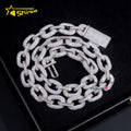 New Arrivals Trendy Iced Out Custom 925 Soild Silver VVS Moissanite Miami Cuban Necklace 10MM Oval Box Link Chain