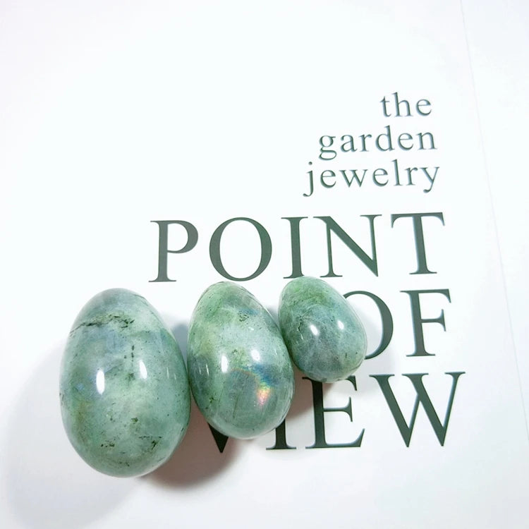Huiying Hot Sale Natural Gemstone Yoni Jade Egg-Semi Precious Labradorite Stone Eggs for Decorations Stone Crafts
