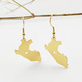 Peru Country Flag Gold Earring Display  Gold Earring Bridal Wedding Jewelry for Women  Hot Selling