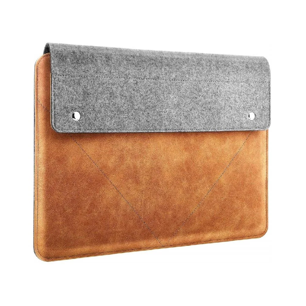 MoKo Felt PU Leather 13-13.3 Inch Protective Laptop Sleeve Bag for MacBook Air 13"/MacBook Pro 13"