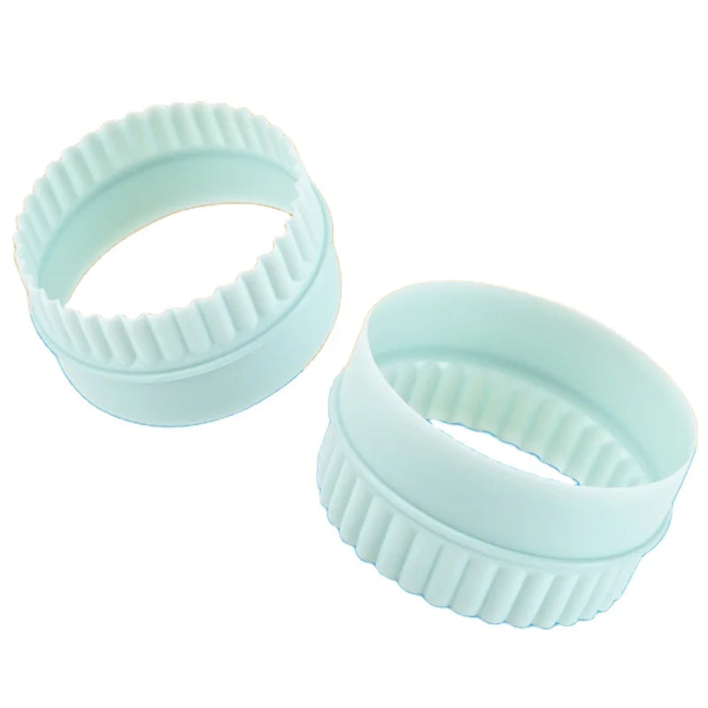 Plastic Lace Cookie Mould Dual Purpose Food Grade Dumpling Skin Mold 8 Pcs Baking Tools Kids DIY Ice Cream Cube Tray Safe Usage