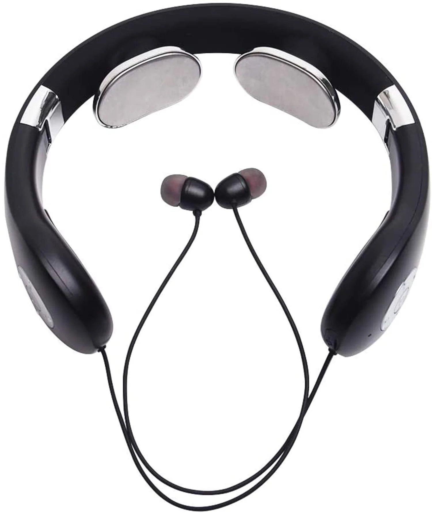Home Use 2 in 1 Electric Neck Massager Wireless Neckband Massage Earphone Instrument