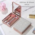 Hot Selling 5pcs Diamond Makeup Brush Set Soft Glitter Glam Eyeshadow & Concealer Brushes with Bling Women's Gift Box