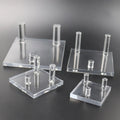 Wholesales Acrylic Display Stand Clear Three Peg Display Easel Stands for Rock Mineral Crystal Small Collectibles