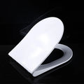 Soft Close Toilet Seat Cover D Shape Urea UF Material One Press Button Quick Release WC Lid Cover