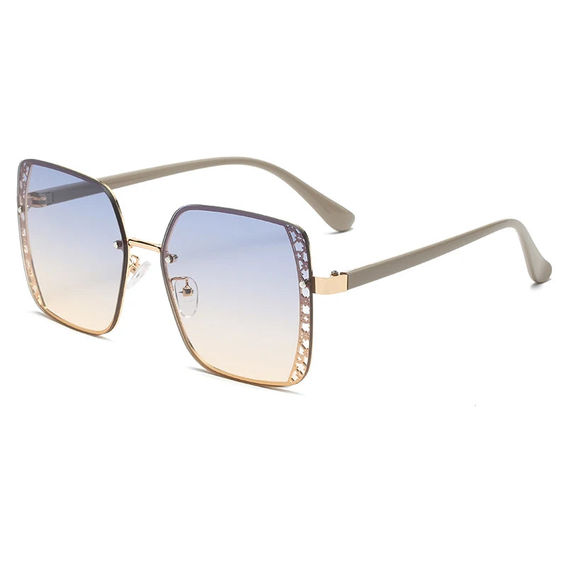 9256 Sunglasses Women's Retro Korean Style Square Frame UV400 Polarized Sun Protection for Driving in Europe and America
