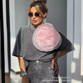 Boutique Wholesale 2025 Spring New Fashionable Design Short Sleeve Pure Cotton Women's T-shirt