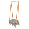 Bamboo Wood Eco-Friendly Durable Modern Home Furniture Clothing Garment Rack with Shelves for Child Kids Adults Shoe Coat