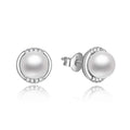 Original Style 925 Sterling Silver Aaa Cubic Zirconia Women Freshwater Pearl Vintage Earrings