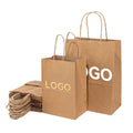 Wholesale Custom Printed Kraft Paper Bags with Handles for Clothing and Shoes-Bulk Retail Print Your Logo