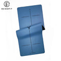 Blue Vegan PU Leather Anti Slip Body Line Yoga Mat Extra Thick Original Fitness Anti-Slip Yoga Mat Frosted Matt PU Yoga Pad
