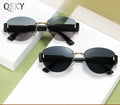 2025 Luxury Rectangle Rimless Sunglasses Men Women Custom Logo Metal Private Label Frameless Trendy Sunglasses