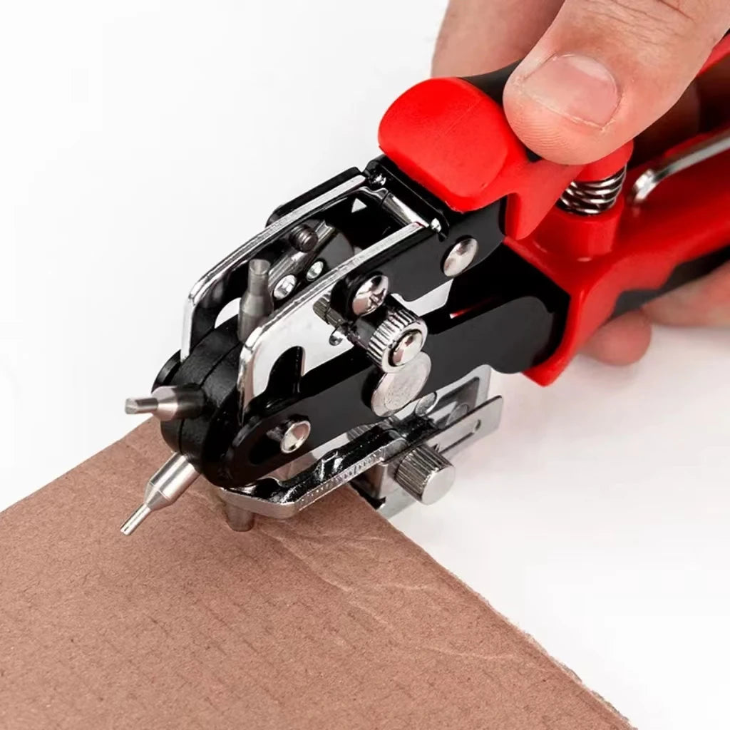 Leather Belt Hole Punch Pliers Set With 6 Holes Size Tool for Revolving