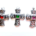 Stainless Steel Celtic Cross Memorial Ashes Urn Pendant Birthstone Jewel Cremation Necklace Crystal Locket Ash Holder Claddagh