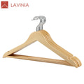 Top 1 Bestseller Low MOQ Wood Hanger Clothes Metal Hooks Clothes Percha Cabide Wooden Clothes Hanger