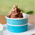 Waterproof Ice Cream Cup White Disposable Food Bowls 390cc Paper Bowl