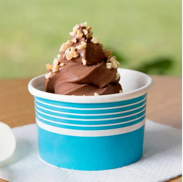 Waterproof Ice Cream Cup White Disposable Food Bowls 390cc Paper Bowl