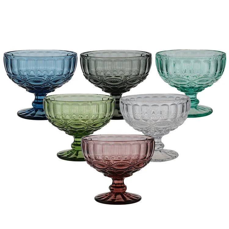 Daily Use Eco-Friendly Minimalist Dishwasher Safe Solid Color Easy Wash Home Party Kids Salad Fruit Ice Cream Glass Bowls