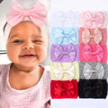 Fashion 2025 Child New Born Elastic Hair Bands Hairband Bright Soft Nylon Custom Baby Girl Headbands and Bows for Girls